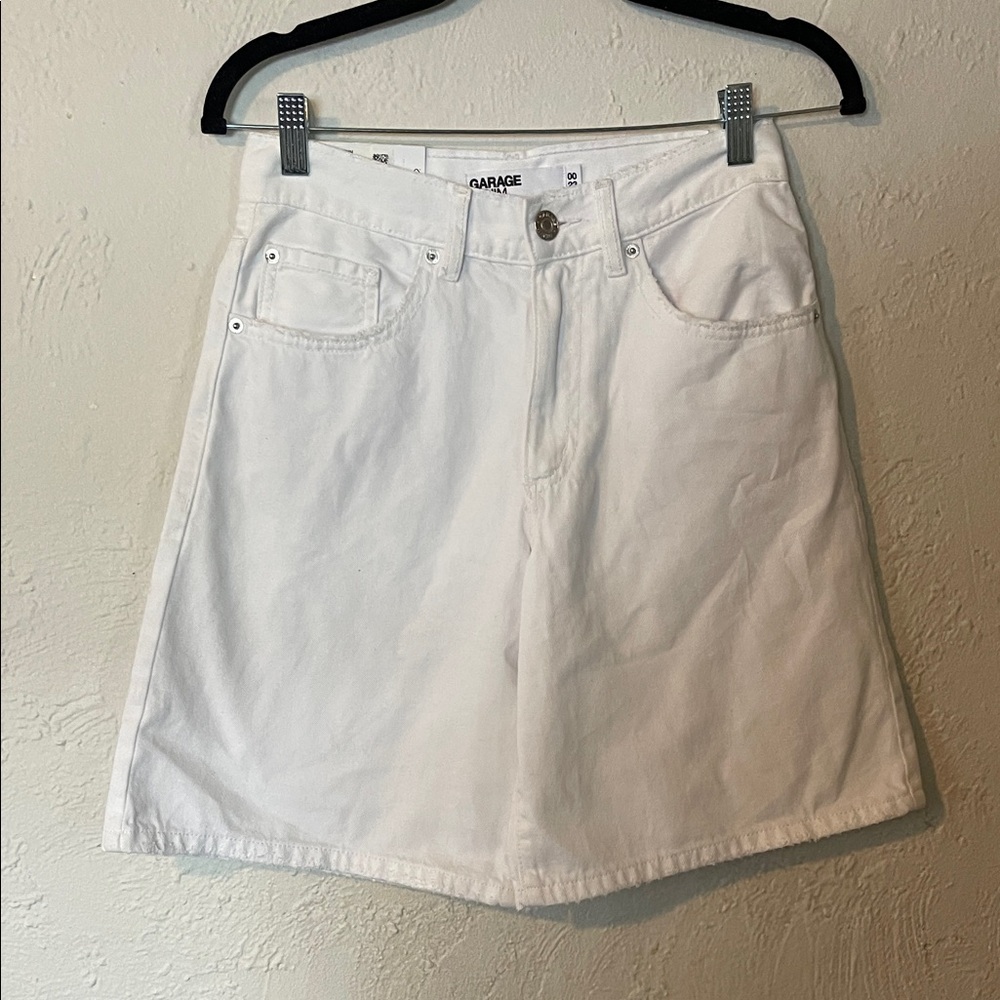Garage White Denim Bermuda Style Skate Skater Jorts
